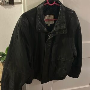Leather mens jacket size large